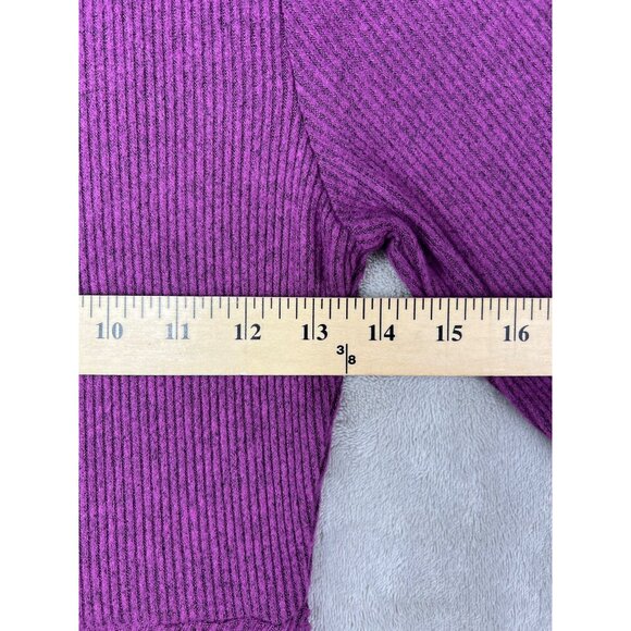 Lulus Fit and Fair Mauve Purple Long-Sleeve Ribbed Knit Skater Dress Small - Picture 11 of 14